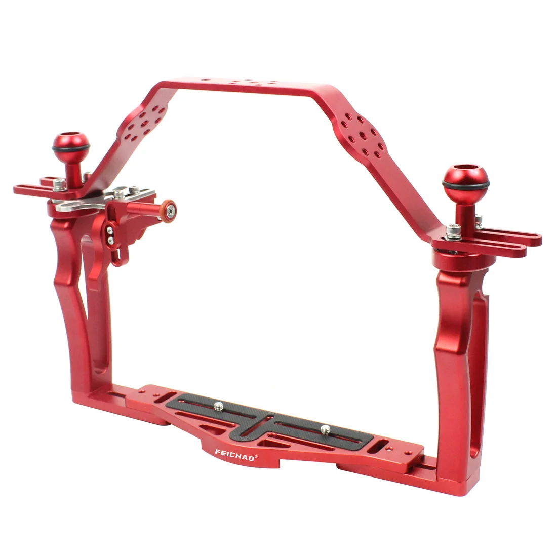 

FEICHAO Dual Handle Aluminium Tray Stabilizer Rig for Underwater Camera Housing Case Diving Tray Mount for GoPro Action CAM