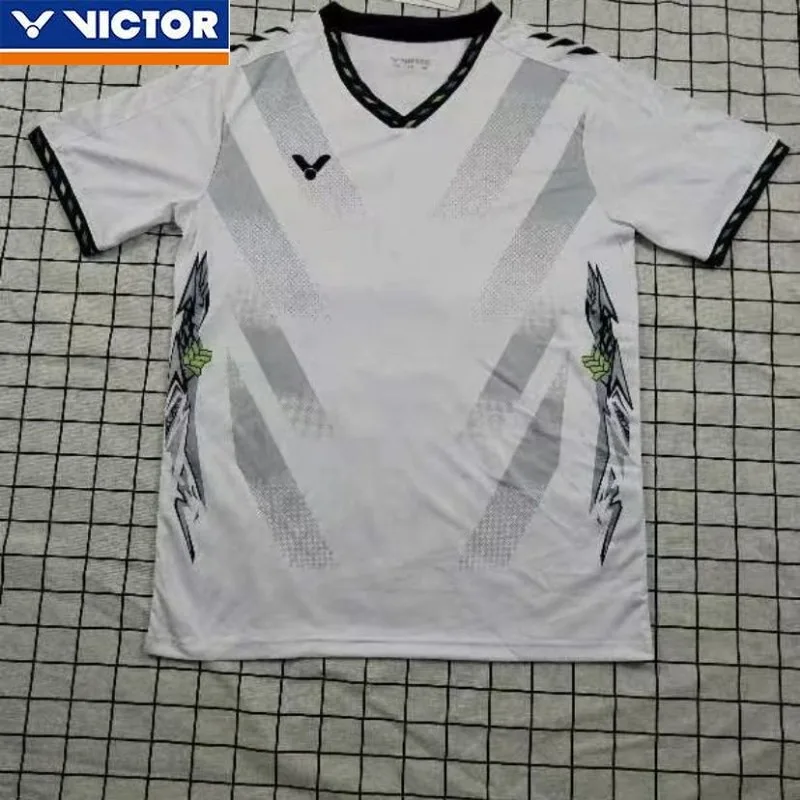 Victor New Men's and Women's Same Badminton Breathable Loose Short-sleeved Top with Shorts Set