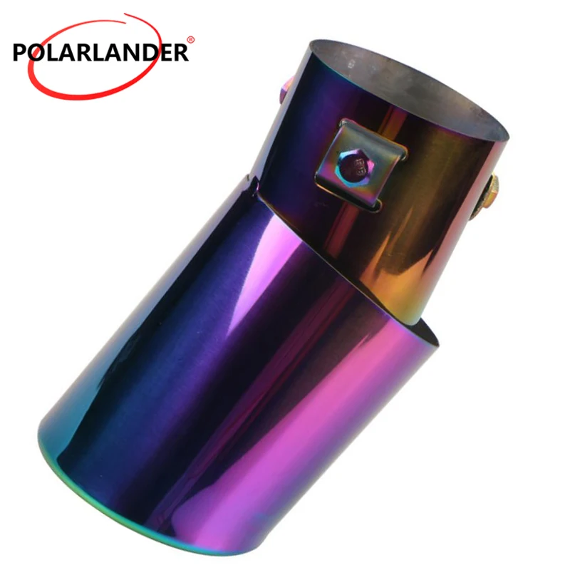 

1pcs Full-color Muffler Exhaust Pipe Modified Throat Bushing Accessories ​Car Rear Exhaust Muffler Chrome-plated Trim Parts