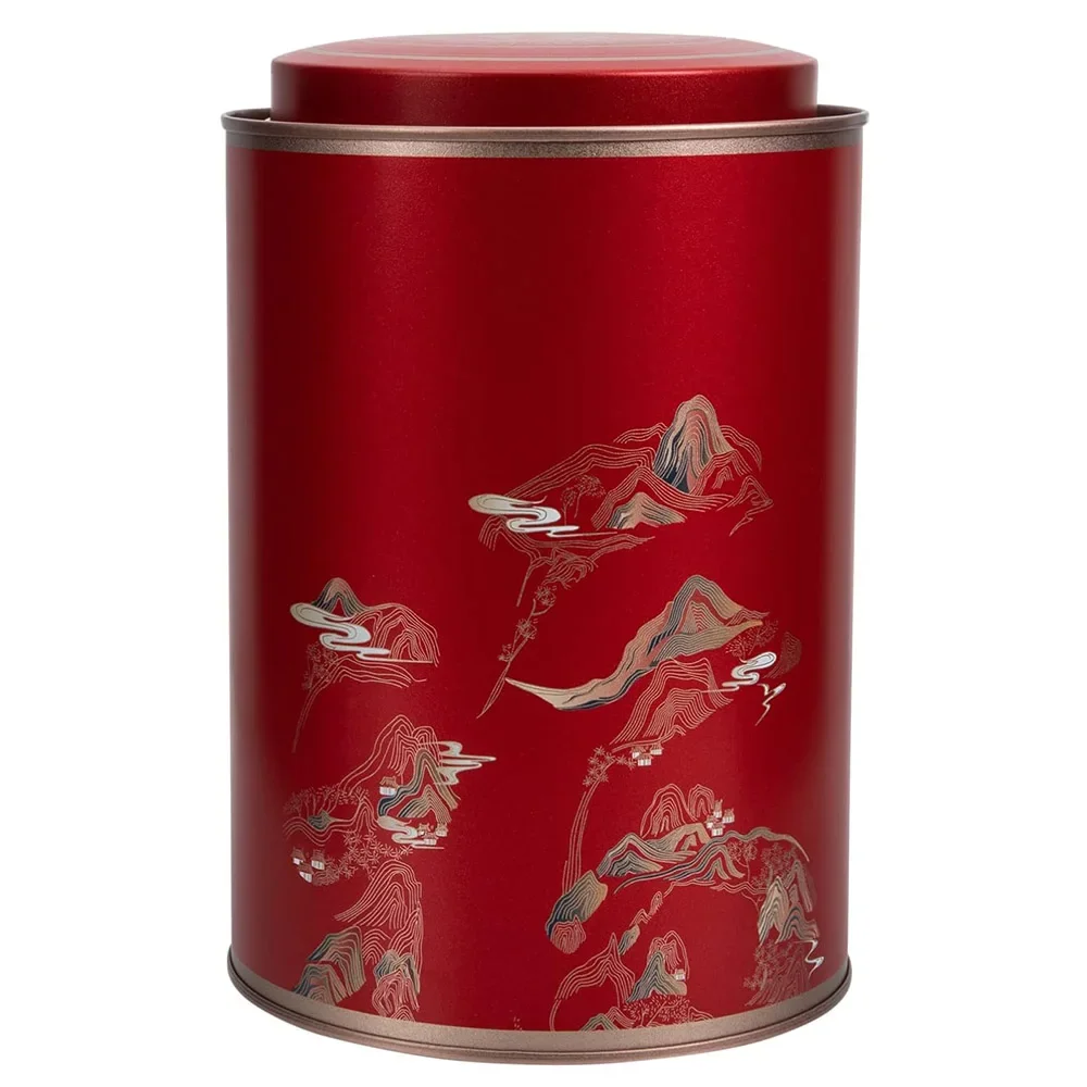 Tea Tinplate Canister Metal Tea Jar with Airtight Lid Chinese Fu Pattern for Loose Leaf Coffee Bean Nut Sugar Cereal Pantry tea tin box tea canister airtight container