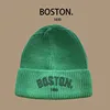 Kids/Adlut Beanies American Retro Wool Knitted Hat Pupolar Letter Boston Casual Street Boy's or Girl Winter Warm Cold Hats Male 4