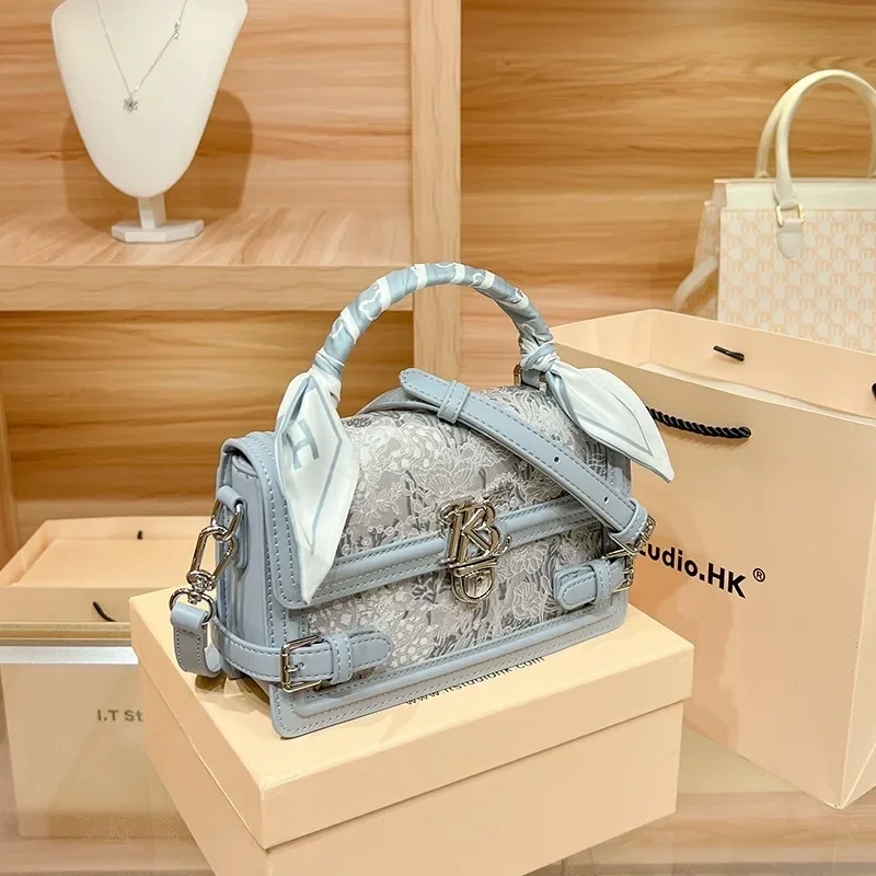 

Genuine Leather Women's Small Square Bag 2023 New Light Luxury Brand Leisure Fashion Summer Handheld One Shoulder Crossbody Bag