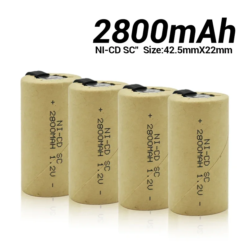Qualità Sc 2800Mah 1.2V Batteria Ni-Cd Batterie Ricaricabili Per Makita Bosch B & D Hitachi Metabo Dewalt Per Cacciavite Elettrico
