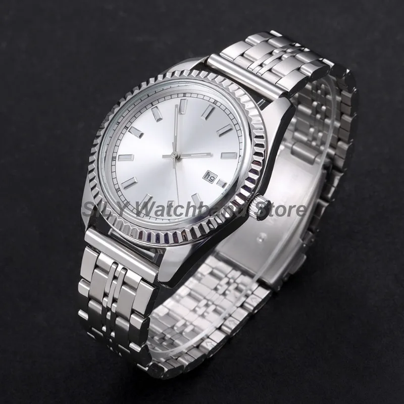 Premium Curved End Stainless Steel Watch Strap with Folding Buckle