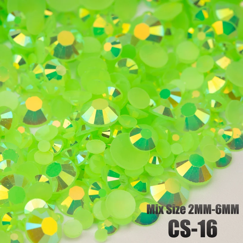 VDD 30g/100g Mix Größe 2-6mm Harz Strass Kristall Farbe AB Flatback Kunststoff Großhandel für DIY Nail Art Handwerk Dekorationen – Detail 18