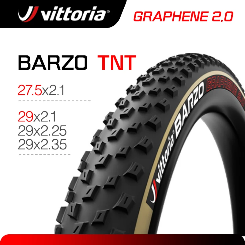 Vittoria Barzo 29 27.5 Mtb Inches Tubeless Tire Tnt Graphene2.0 Black And  Turmeric 29×2.35 Anti Puncture Mountain Bike Foldable - Bicycle Tires -  AliExpress