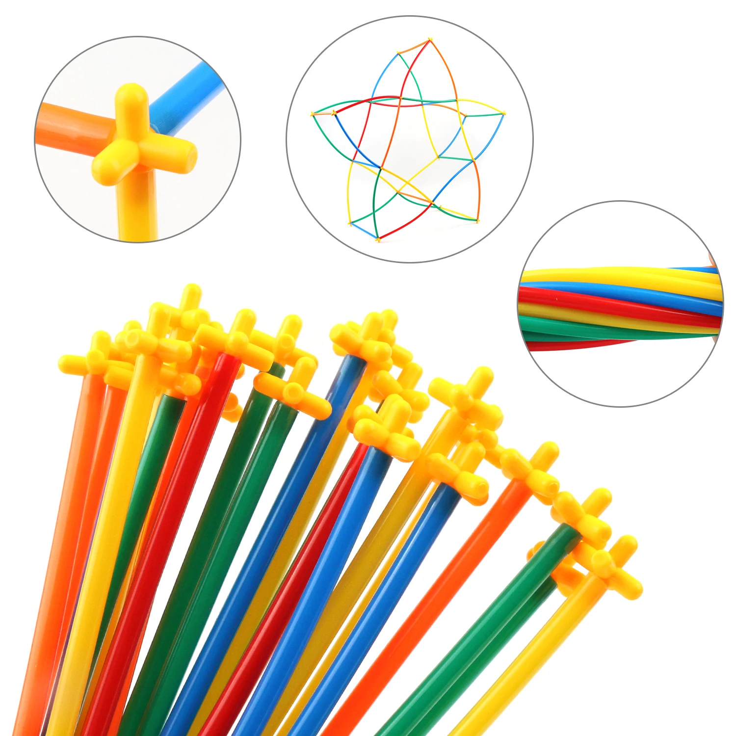 Children's straw building block assembly DIY toy pipe building block parent-child interactive game