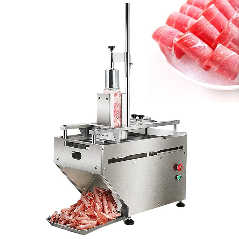 

Restaurant Fully Automatic Frozen Meat Slicer Hot Pot Lamb Beef Roll Cutting Machine