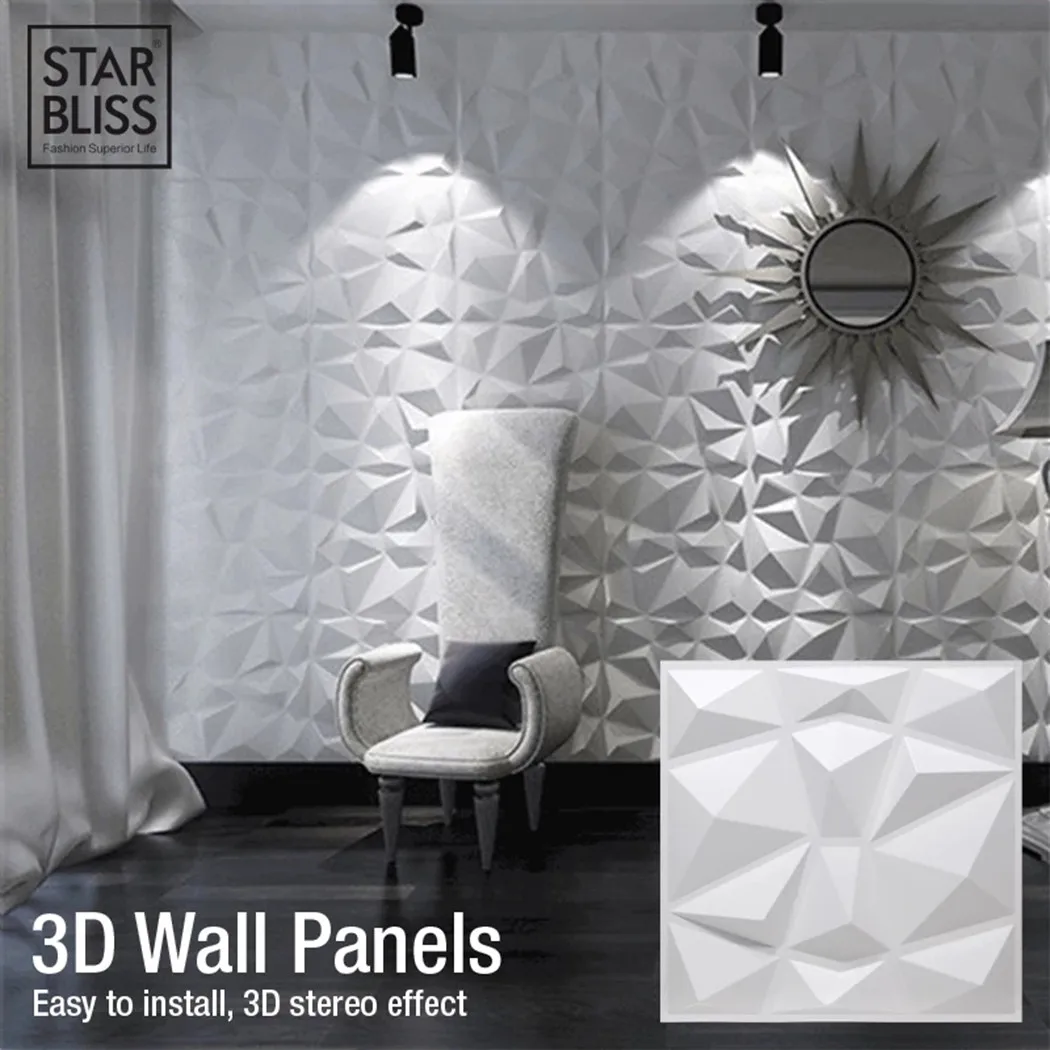 Panel De Pared 3d De 30x30cm, Pegatinas Tridimensionales Para