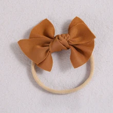 

8colors Baby Bow Headbands Cute Cotton Hair Bows For Girls Elastic Nylon Headband For Newborn Baby Girl Toddler Hair Accessories