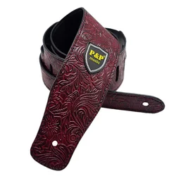 Premium Adjustable Leather Guitar Strap - Universal Fit (ZR)