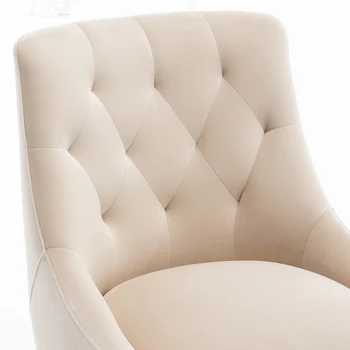 SEYNAR Modern Dining Chairs Set of 6, Velvet Accent Chair Tufted Back Armless Chair with Back Pull 6