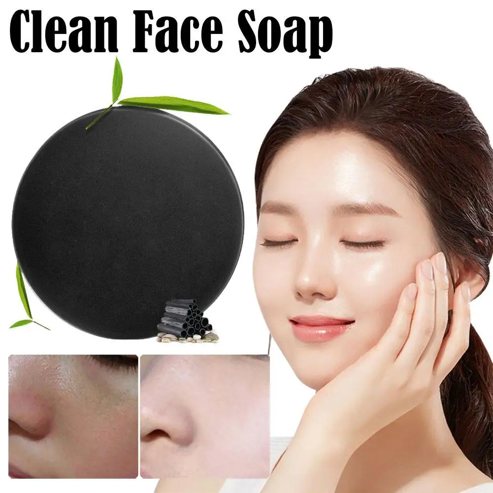 

40g Bamboo Charcoal Handmade Soap Oil Control Deep Face Cleansing Blackhead Remover Acne Moisturizing Whitening Soap Skin Care