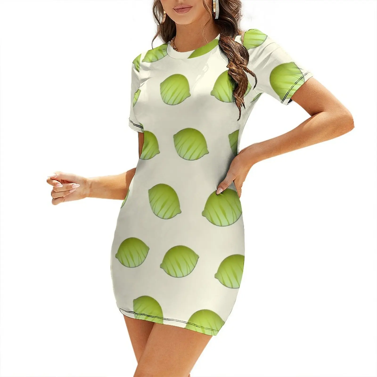 

Limes Short Sleeved Dress summer woman dress 2024 Women's summer suit sensual sexy dress for women