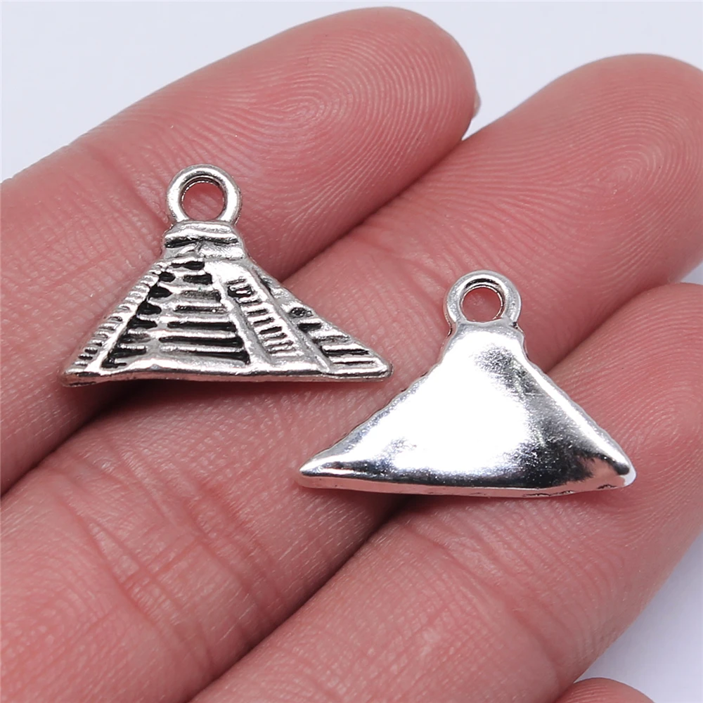 20pcs 21x15mm Pendant Pyramid Egyptian Pyramid Charm Pendants For
