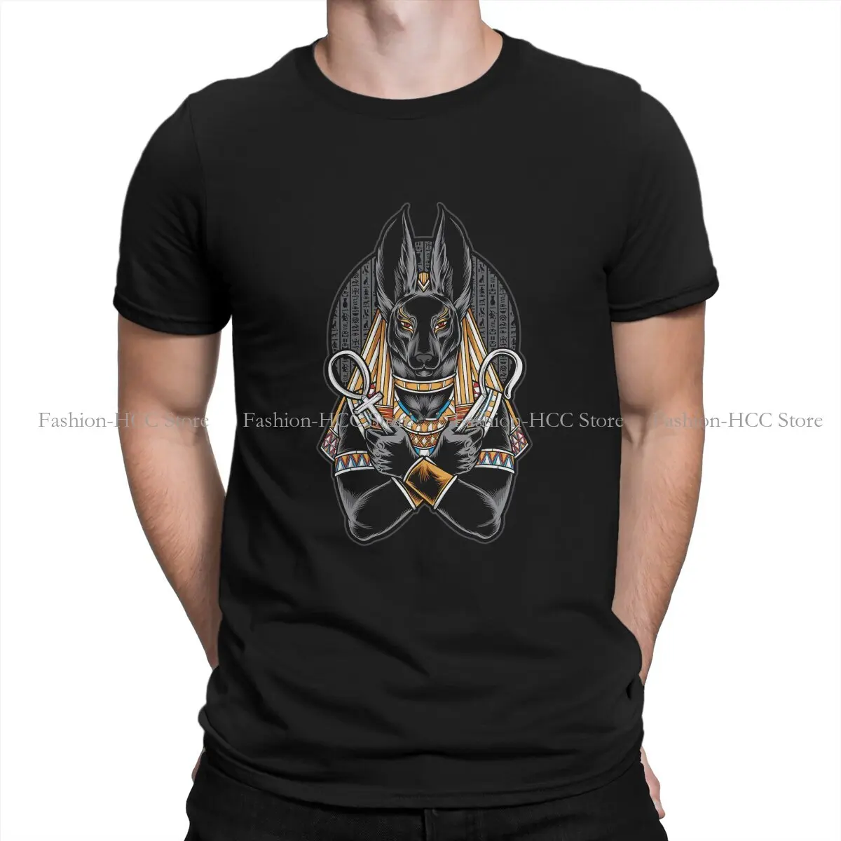 

Anubis Mythology Art Collection Classic O Neck TShirt Ancient Egypt Egyptian Basic T Shirt Men Tops New Design