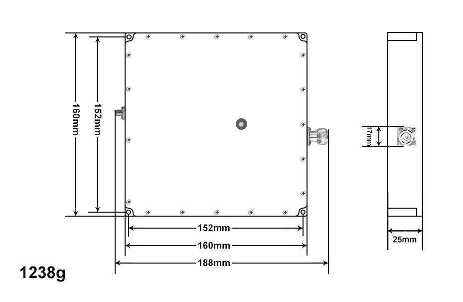 5-8GHz 100W 고효율 GaN/LDMOS/Lora RF 모듈 광대역 RF 모듈 승인된 RF 시스템용 맞춤형 주파수