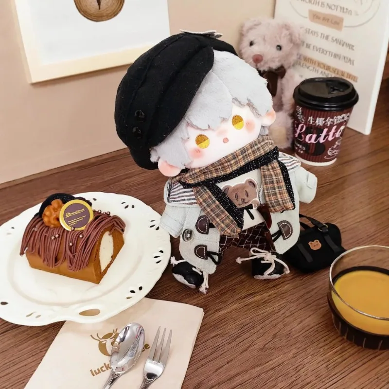 20cm Anime Game Honkai: Star Rail Caelus Kawaii Cosplay Soft Cotton Doll Body With Skeleton Cartoon Dress Up Toy Figures Gifts
