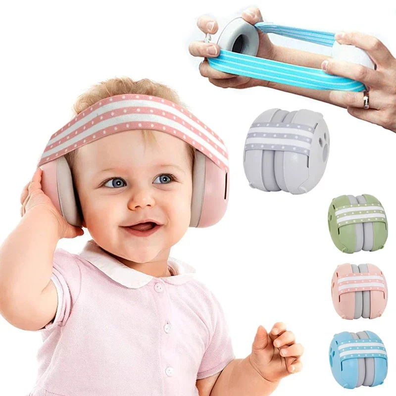 Baby Ear Protection Babies Toddlers Elastic Noise Reduction Earmuffs Baby Headphones Against Hearing Damage Improves Sleep noise cancelling ear muffs,ear covers