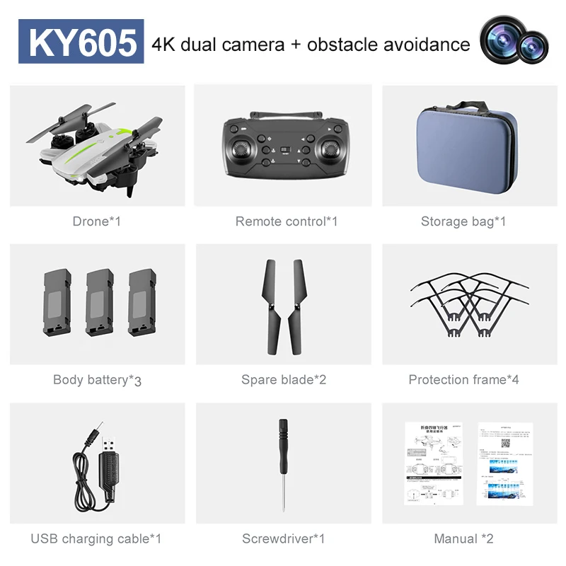 stunt rc quadcopter 2022 New KY603 Mini Drone 4K HD Camera Three-way Infrared Obstacle Avoidance Altitude Hold Mode Foldable RC Quadcopter Boy Gifts top RC Quadcopter RC Quadcopter