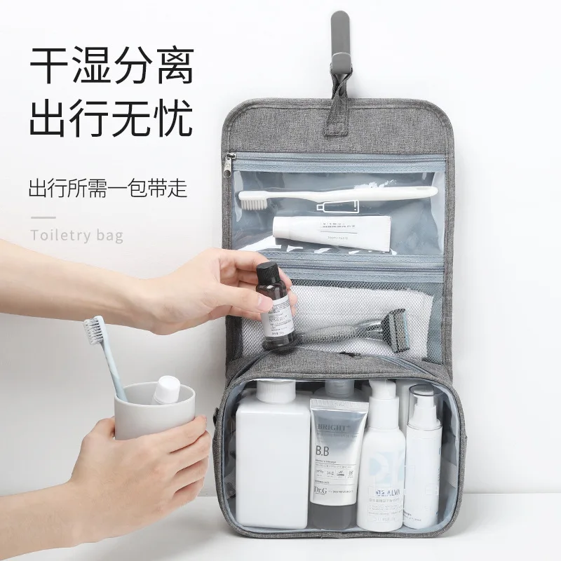 

High Quality Men Makeup Bags Toiletries Organizer Hanging Travel Cosmetic Bag Waterproof Storage Neceser Bathroom Wash Bag