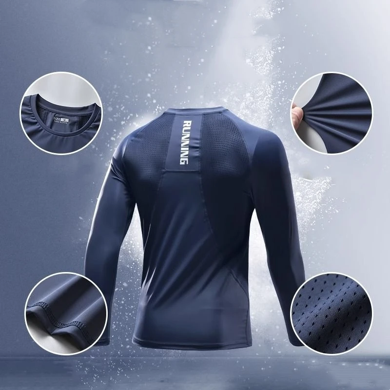 Men High Elastic Sets Quick Dry Pants Cycling Clothes Jogging Fitness Outdoor Compression Breathable Quality Training Tracksuits