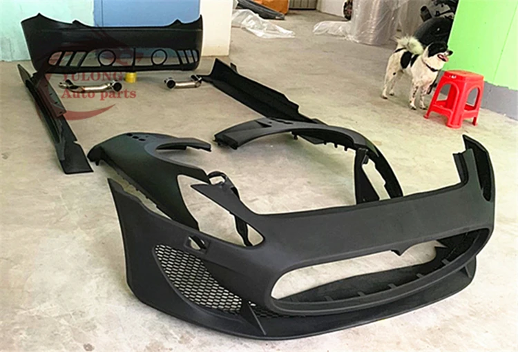FRP or semi-carbon fiber MC style front bumper rear bumper side skirt fender Exhaust pipe for Maserati Granturismo GT - - Racext 19