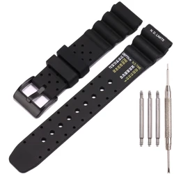 Versatile Resin Strap for Sports Diver Watches - Available in Multiple Sizes (Silicone black)