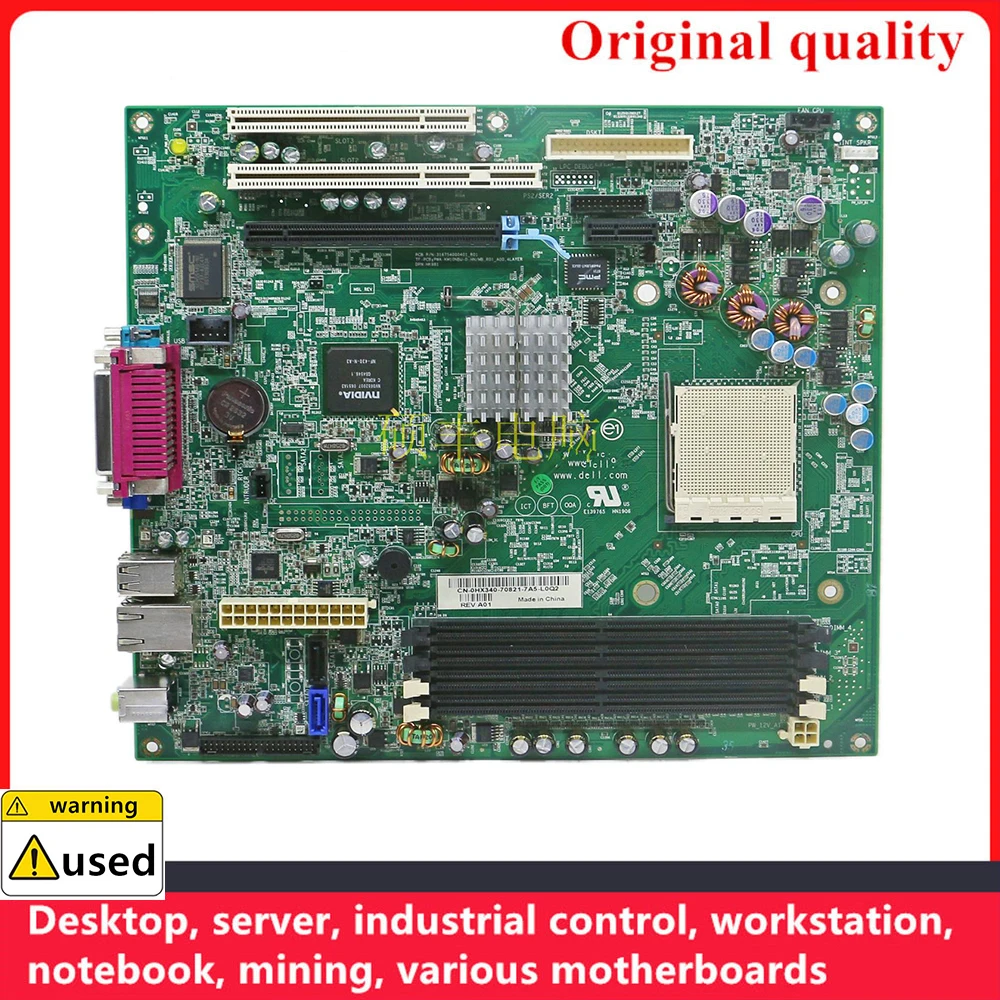 

Used 100% Tested For DELL OptiPlex 740DT MT Desktop motherboard HX340 0HX340 Replacement Mainboard