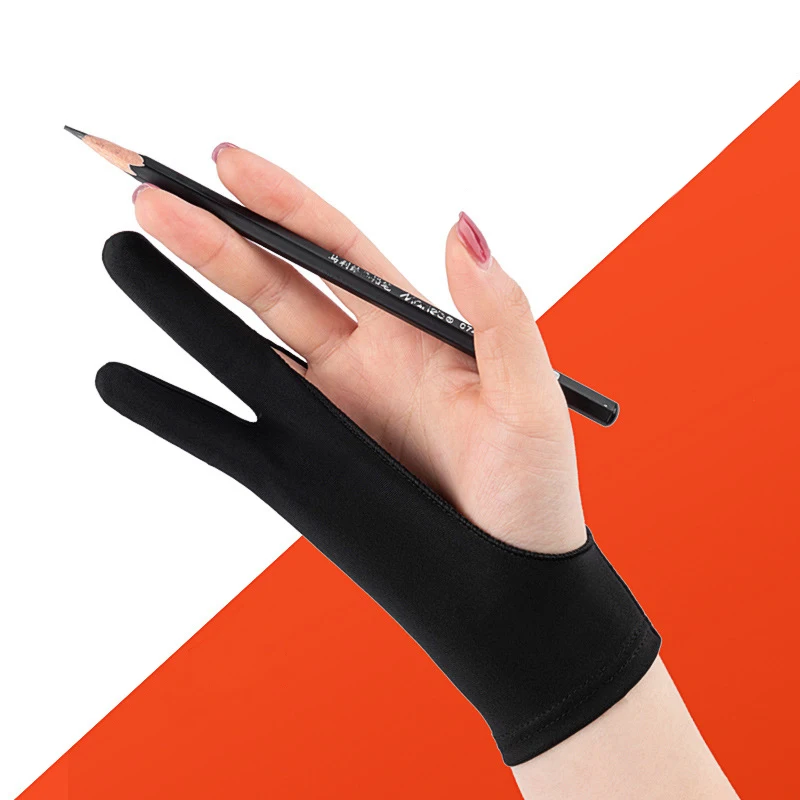 Anti-fouling Anti-Mistouch Anti abrasion and anti perspiration Two-Fingers Anti-touch Painting Glove For Drawing Tablet Glove tablet drawing glove artist glove for ipad pro pencil graphic tablet artist drawing pen anti fouling screen display jr deal