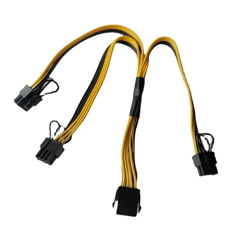 Host-Gehäuse Mainboard 8Pin CPU auf 3-Port 8p 6+2pin Pci-e PCI Express GPU Grafikkarte Netzteil Buchse 16AWG+18AWG