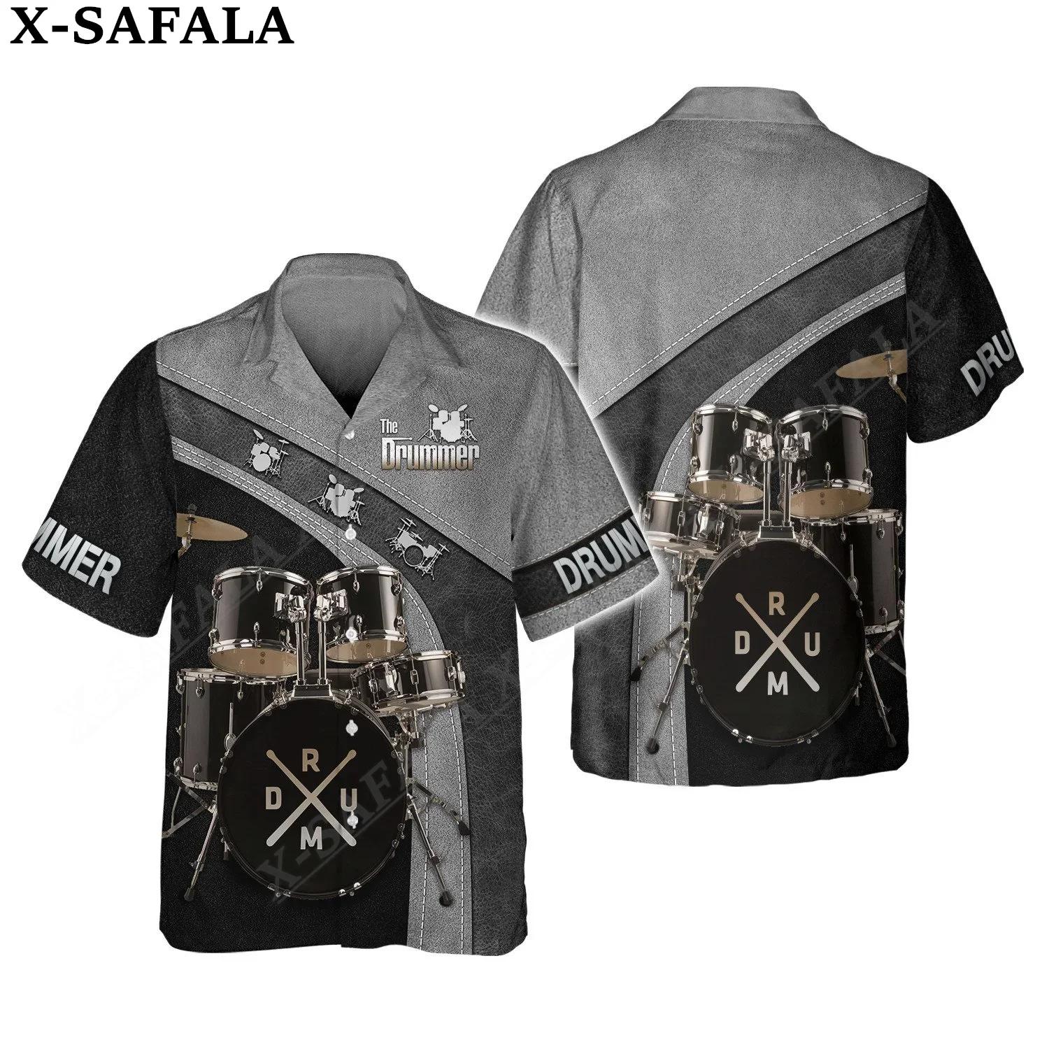 

DIY Name Drummer Fashion Instrument 3D Print Hawaiian Beach Shirts For Men And Woman Holiday Casual Comfortable Top Comfortable