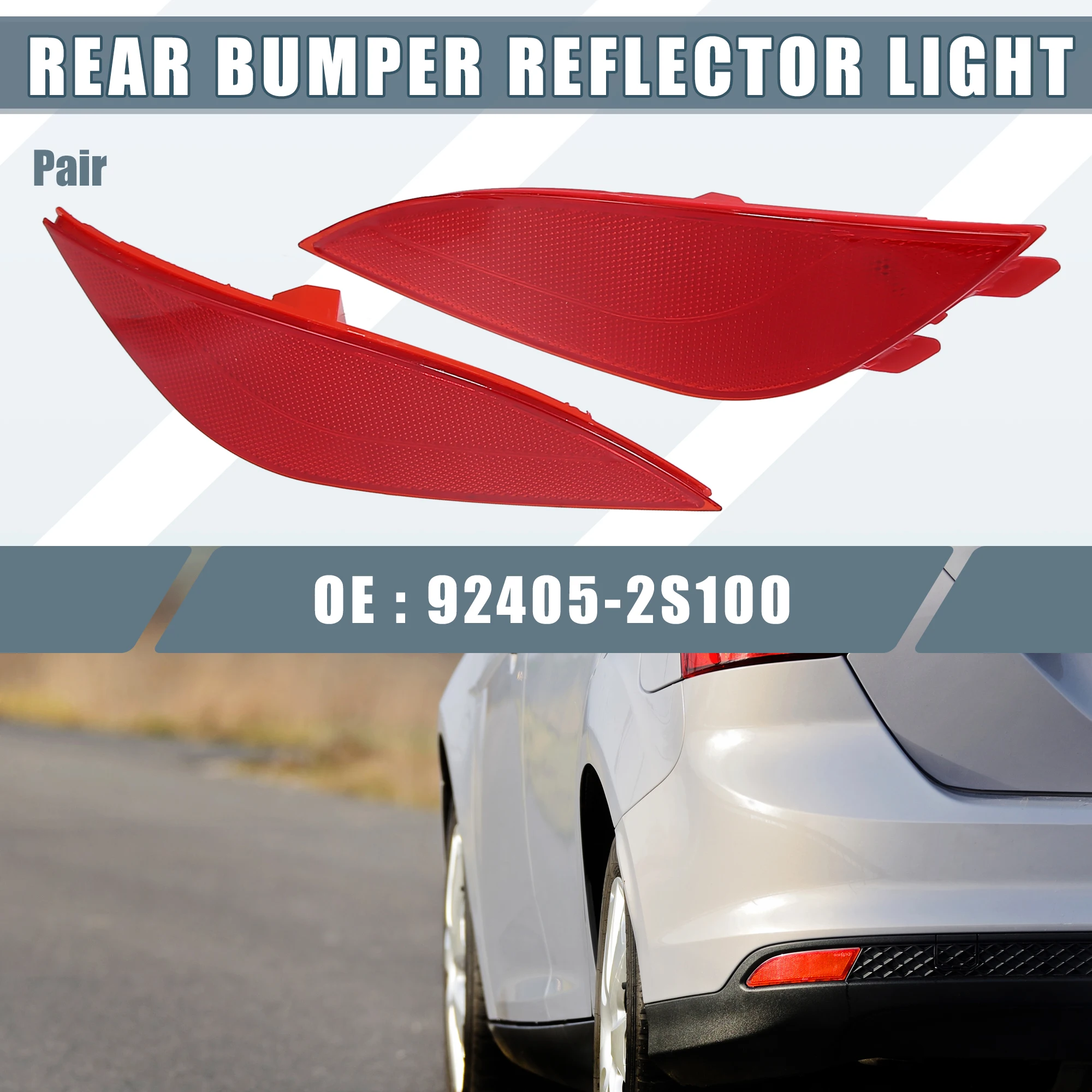 Uxcell-Rear-Bumper-Reflector-Light-92405-2S100-for-Hyundai-Tucson-2010 ...