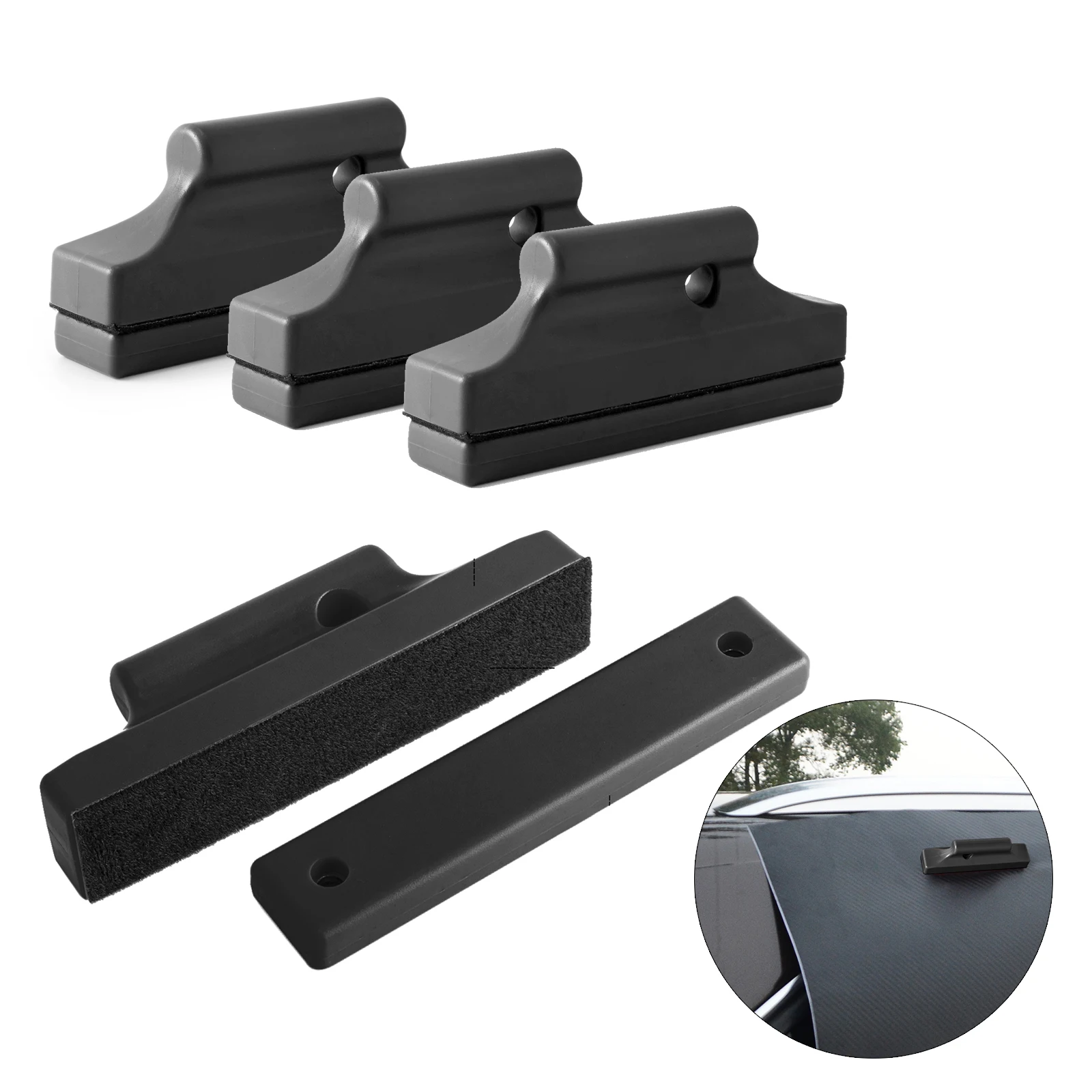 Foshio 2/8Pcs Forte Pinze Magnetiche Car Wrap Film Holder Tools Finestra In Fibra Di Carbonio Decalcomanie Colorate Fissatore Vinile Applicazione Auto