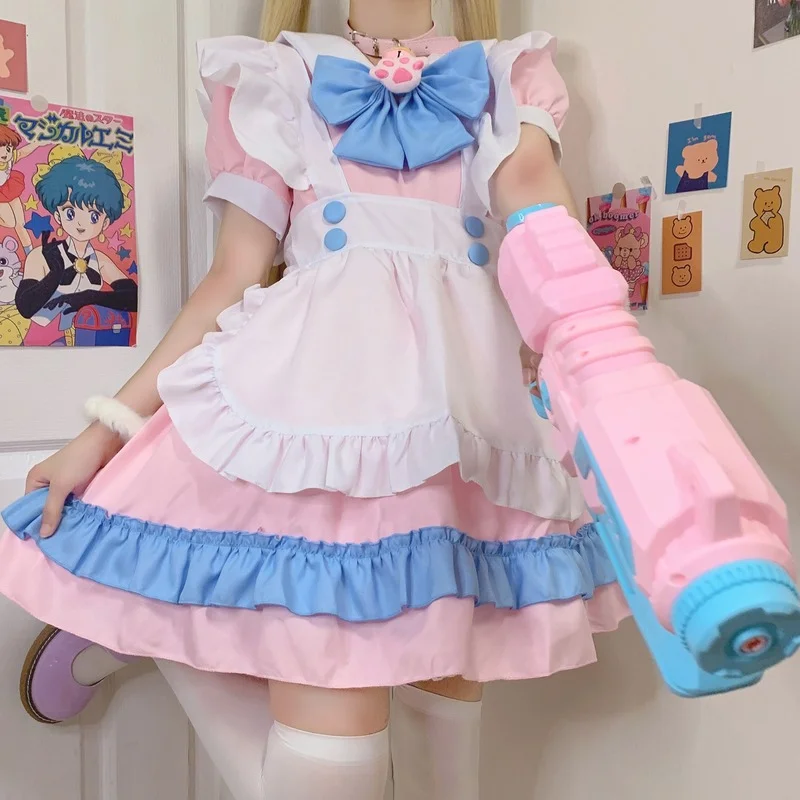 Plus Size Kawaii Dress Cosplay Costumes School Girl Maid Outfits Victorian Anime Japanese Gothic lolita dress lolita suspender dress lolita cosplay costumes