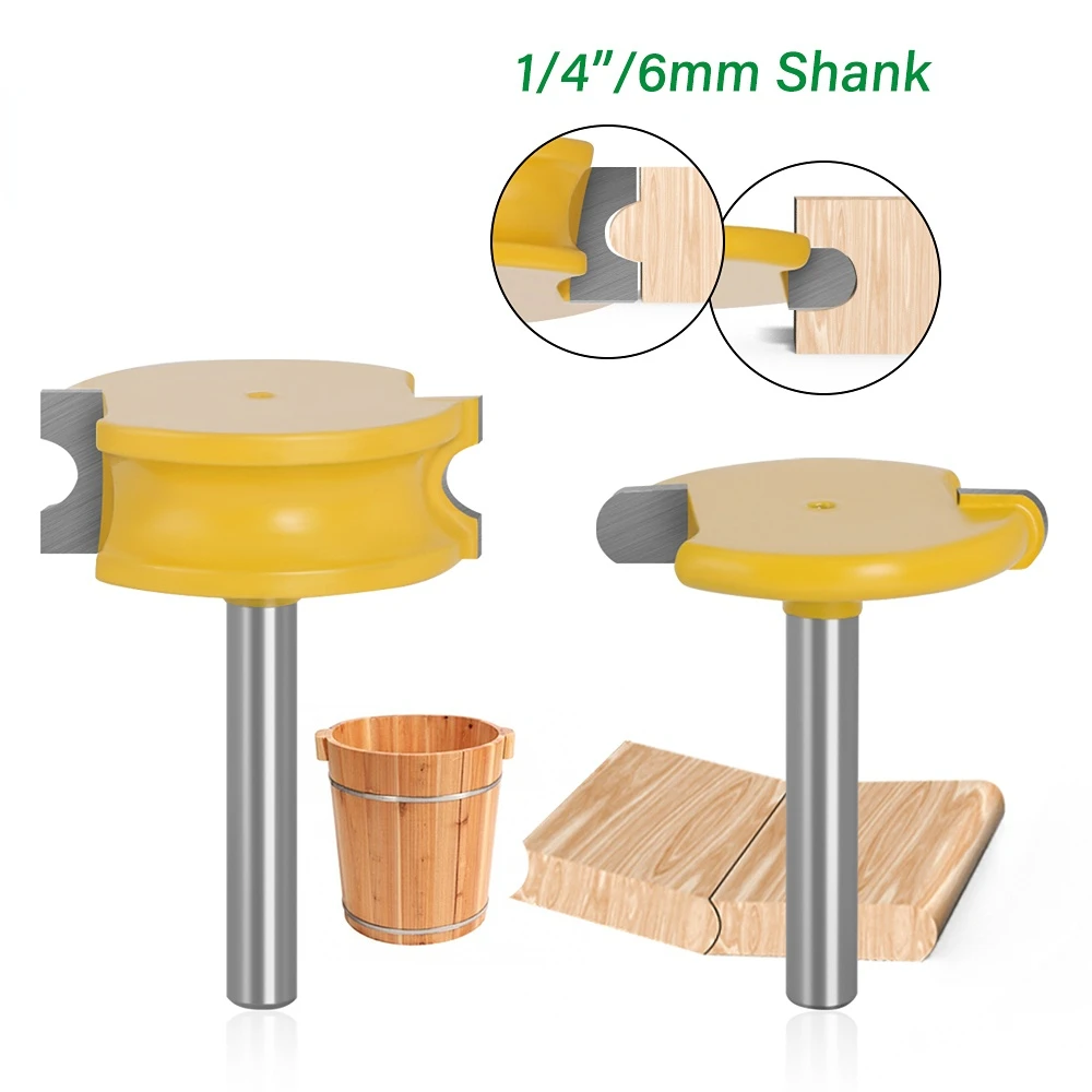 2pcs 6mm 1/4" Shank Flute and Bead Router Bit Arc Woodwork TShaped