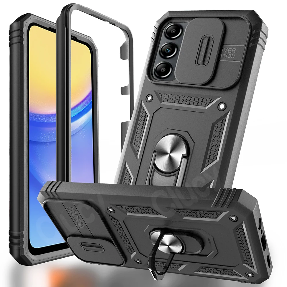 Camera Slide Armor Protection Case with 360-Degree Rotating Cover