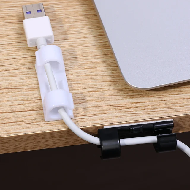 20 db Öntapadós Kábelklippék Otthoni Irodai Asztali Szervező Huzalkezelő Vezeték Tartó Kábelbilincs Fülhallgató-Vonal Rögzítő - Image 4