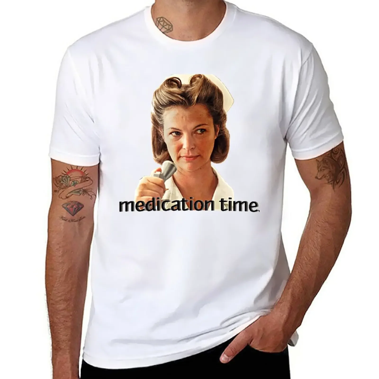 

Medication Time T-Shirt Short sleeve tee plus size tops tees tshirts for men