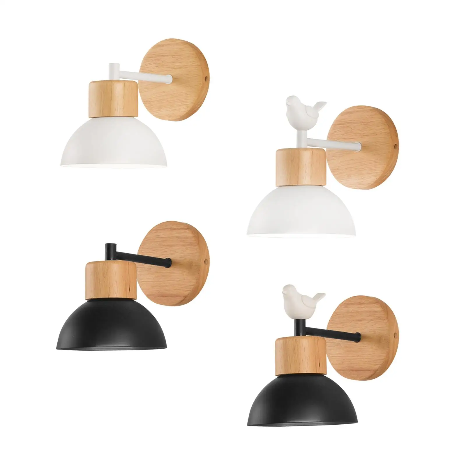 

Nordic Wall Light Living Room Home with Wood Base Kitchen Indoor Wall Lamp