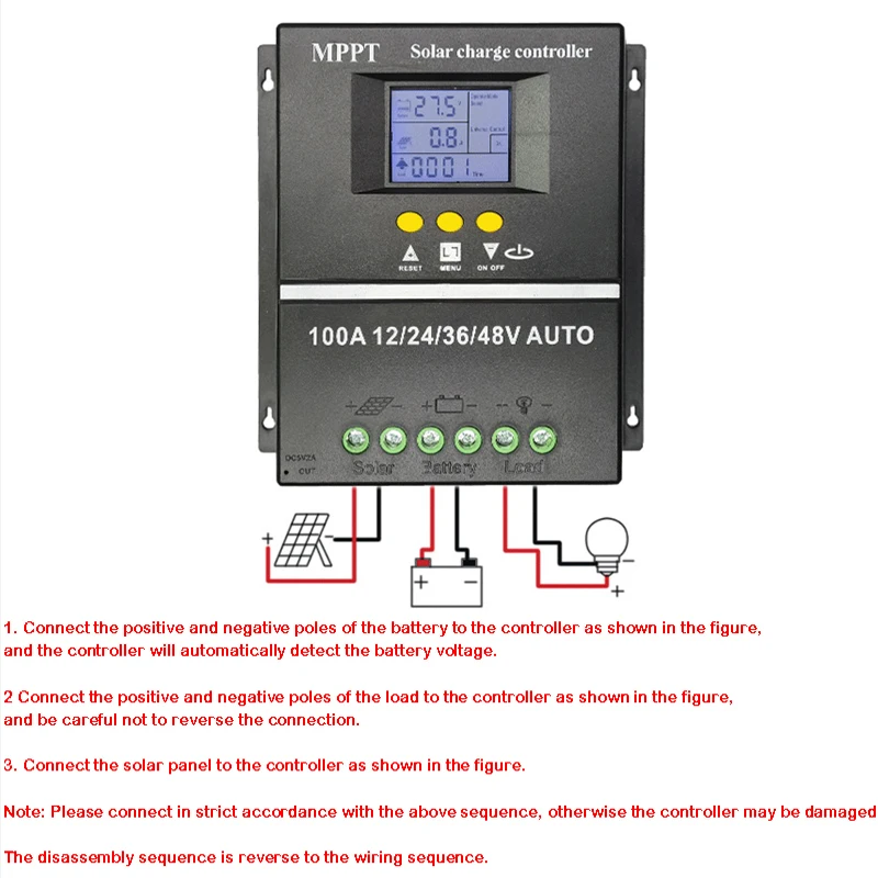 Régulateur MPPT 30A 12V/24V - Écran Couleur + USB - Pour Panneaux Solaires, Batterie Li/AGM/GEL - 13
