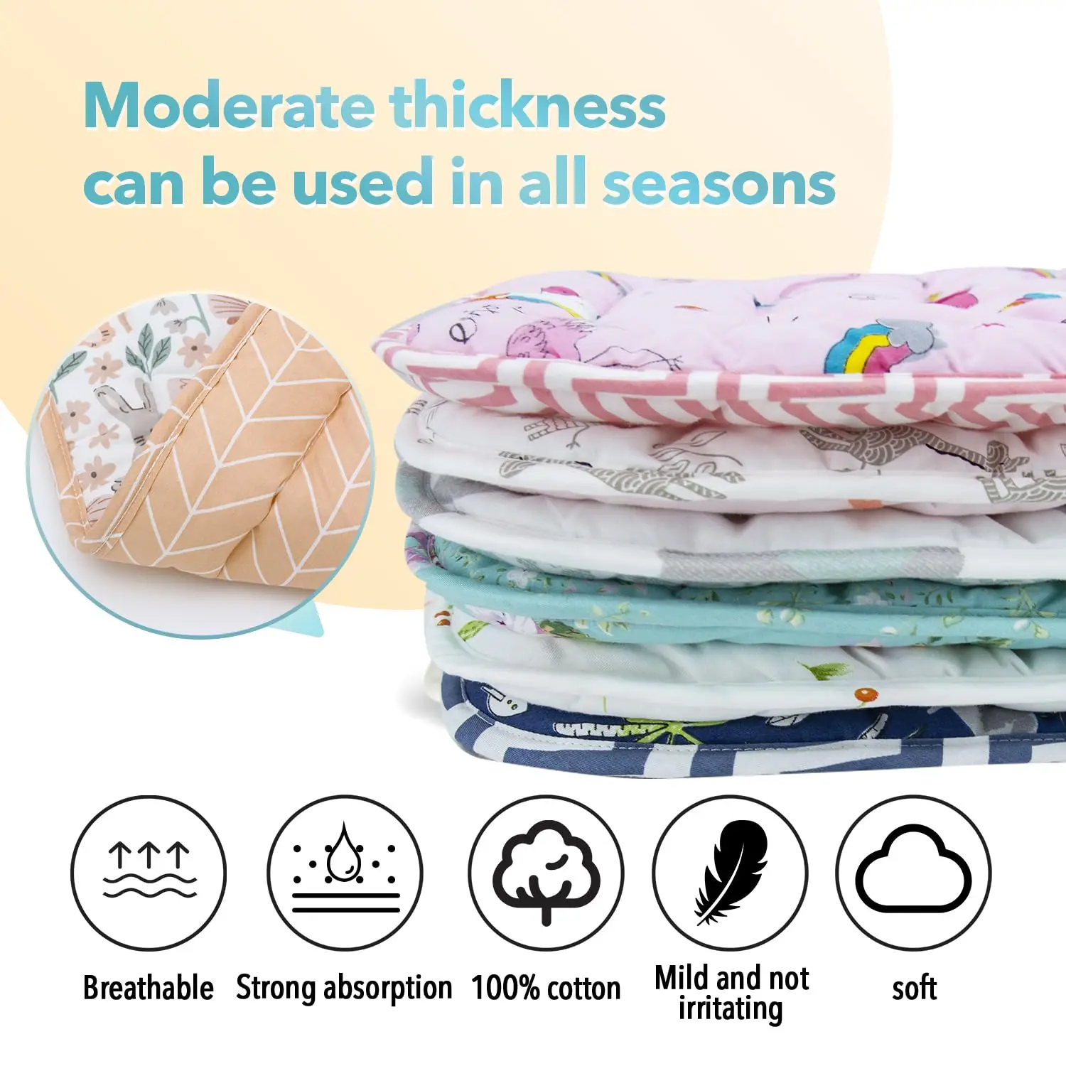 Stroller Seat Liner for Baby Pushchair Car Seat Chair Mat Child Trolley Mattress Diaper Pad Infant Stroller Cushion Accessories stroller accessories stroller cushion stroller pad