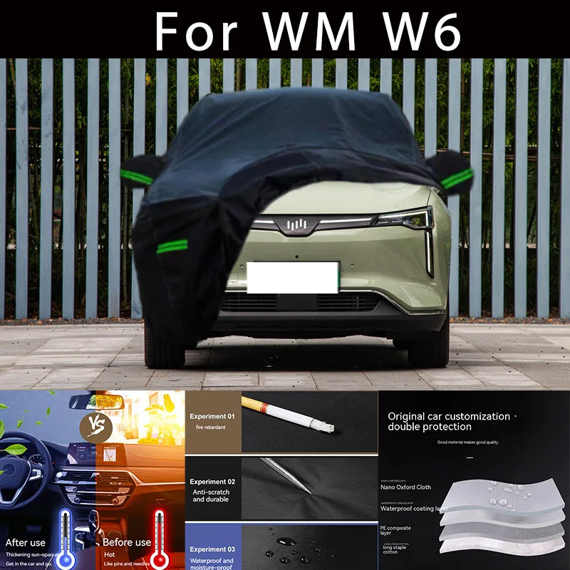 

For WM W6 Outdoor Protection Full Car Covers Snow Cover Sunshade Waterproof Dustproof Exterior Car accessories