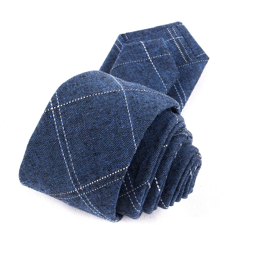 Cotton Skinny Tie For Men Women Casual Plaid Neck Tie For Party Business Wedding Neckties Adult Suit Slim Neck Ties Gifts