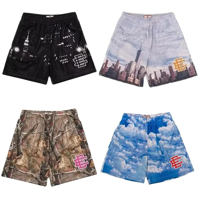 Eric Emanuel EE Basic Mesh Short Classic Floral Printed Gym Shorts Men's Gym Basketball Sports Beach Shorts New Summer sports shorts sport shorts