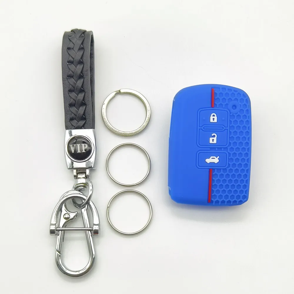 Cocolockey Gummi-Schlüsselabdeckung, passend für Toyota Crown Camry Land Cruiser Harrier60 3 Tasten, Smart Key, Silikonhülle, Autozubehör – Detail 13