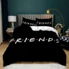 Friends Tv Show Style Bedding Set Duvet Cover Bedroom Comforter Covers Single Twin King ​Size Quilt Cover Home Textile 2/3PCS 3