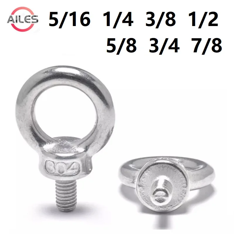 Parafusos de Olho Parafuso de Elevação Reino Unido us Eyebolt Padrão 16 8 Aço Inoxidável 304