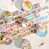 4Roll/lot Cute Y2K Retro Photos Flash Decoration Adhesive Tape Handbook DIY Scrapbooking Journal Collage Material Stickers Gift 1