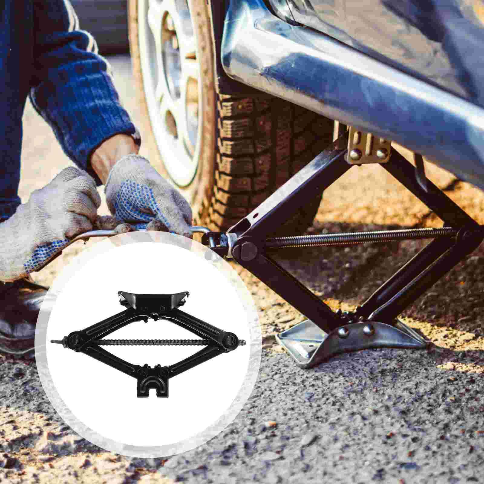 

1 Набор 15-тонный ножничный домкрат, стальной ножничный домкрат, полезный домкрат для шин для ремонта автомобиля